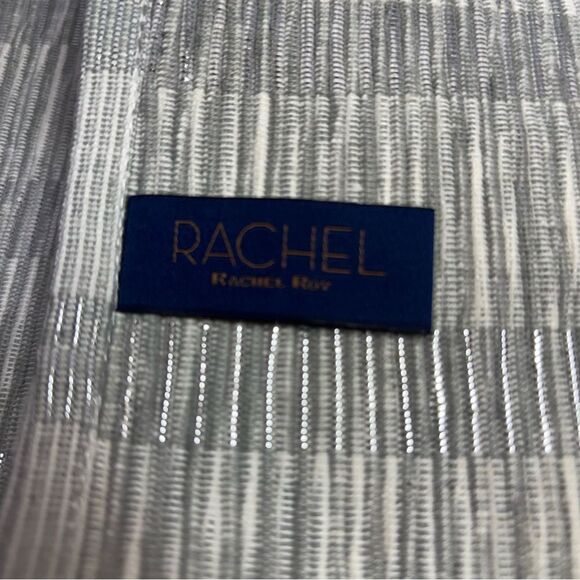 RACHEL Rachel Roy Silver Metallic Placemats Set of 8 - Picture 3 of 5